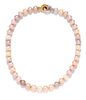 * An 18 Karat Bicolor Gold and Cultured Pearl Necklace,