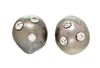 A Pair of White Gold, Cultured Tahitian Pearl and Diamond Earclips, 7.00 dwts.