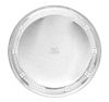 An American Silver Salver, Tiffany & Co., New York, NY, Circa 1930, circular raised on a short foot band, the border chased with