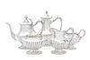 An American Silver Five-Piece Tea and Coffee Set, Reed & Barton, Taunton, MA, Circa 1930, comprising a teapot, coffee pot, cream