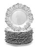 A Set of Twelve American Silver Bread Plates, Redlich & Company, New York, NY, Early 20th Century, shaped circular, the openwork