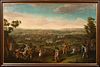 THE SIEGE OF BELGRADE 1717 OIL PAINTING
