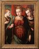 SAINT URSULA & HER MAIDENS OIL PAINTING