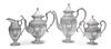 * An American Silver Four-Piece Tea and Coffee Set, Frank M. Whiting, North Attleboro, MA, Early 20th Century, comprising a teap