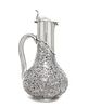 An American Silver-Mounted Glass Pitcher, Whiting Mfg. Co., New York, NY, Circa 1900, of baluster form with elongated neck, the