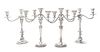 * A Pair of American Silver Three-Light Candelabra, Frank M. Whiting & Co., North Attleboro, MA, Early 20th Century, Talesman Ro
