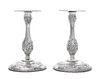 A Pair of American Silver Candlesticks, Gorham Mfg. Co., Providence, RI, 1880, on domed circular bases and with baluster stems a