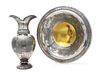 An American Silver-Plate Ewer and Basin, Rogers, Smith & Co., Meriden, CT, Circa 1880, the double-spouted ewer and circular basi