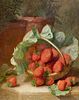 STILL LIFE OF STRAWBERRIES OIL PAINTING