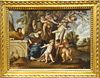 HOLY FAMILY & PUTTO CHRIST OIL PAINTING