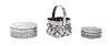 A Group of Three Silver Table Articles, , comprising a small woven basket, Cartier, a circular compact, Tiffany & Co., New York,