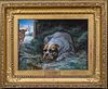 PORTRAIT OF A BULLDOG RESTING OIL PAINTING