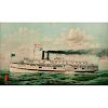 City of Cleveland Steamer Lithograph