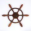 Six Spoke Brass Ship's Wheel
