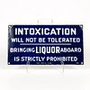 Porcelain Intoxication Sign from the George R. Fink