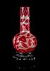 * A Red Overlay Snowflake Ground Peking Glass Vase Height 6 3/4 inches. 雪霏地套紅料長頸瓶，高6.75英吋