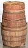 Painted lidded barrel, 19th c.