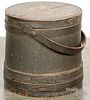 Painted bentwood firkin, 19th c.