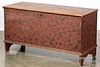 New England painted pine blanket chest, 19th c.
