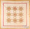 Patchwork touching star quilt, 19th c.