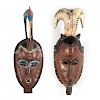 Pair of Male and Female African Masks
