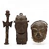 Three West African Bronze Articles