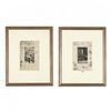 Flix Hilaire Buhot (French, 1847-1898), Pair of Prints from Lettres de Mon Moulin (Letters from My Mill)