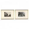 Pair of 19th-Century French Landscapes - Lalanne and Huet