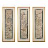 Three Chinese K'ossu Silk Panels