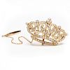 14KT Gold and Diamond Crown Brooch
