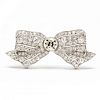 Art Deco Platinum and Diamond Bow Brooch