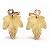 18KT Two Color Gold Ear Clips, Cartier