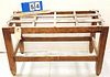 19TH C WOODEN LUGGAGE RACK 18"H X 30"W X 15"D
