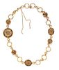 A Chanel Glass Cluster Pendant Necklace/Belt, 41.5".