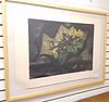 FRAMED LITHO ABSTRACT SGND ADRON (MORDECAI) 90/100 22" X 30"