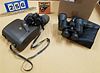2 BINOCULARS JASON MODEL 161 COMMANDER X W/ CASE AND SHOULDER STRAP AND RUGGED EXPOSURE 10X50 W/ CASE