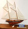SHIP MODEL GLORIA SCHOONER 1871 34"H X 3'L