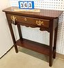 L&J.G. STICKLEY CHERRY 1 DRAWER CONSOLE CABLE 28-1/2"H X 28"W X 8"D
