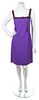 A Prada Purple Wool Dress, Size 40.