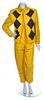 A Valentino Yellow Cotton Ski Suit Ensemble, Size 40.