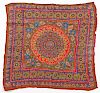 Antique Persian Kerman Embroidery: 33'' x 33"