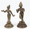 Bronze Krishna and Radha Statues, Ca. 1750-1800