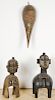 3 Baga African Carved Wood Artifacts
