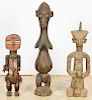 3 African Carved Wood Figures