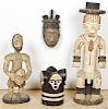 4 African Carved Wood Igbo Artifacts