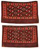 2 Semi-Antique Turkmen Chuval Rugs