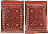 Pair of Semi-Antique Central Asian Sumak Rugs