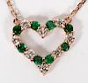 .40CT EMERALD AND DIAMOND NECKLACE