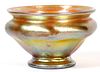 L. C. TIFFANY GOLD FAVRILE GLASS SALT CELLAR