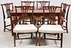 MAHOGANY DINING TABLE & SET OF SIX CHAIRS